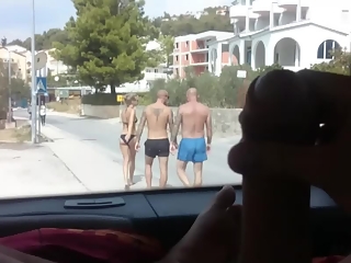YourVoyeurVideos  Exhibitionist dude plays with his cock in the car trunk PaysiteRip VoyeurXXX