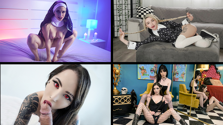 TeamSkeet Classics Goldie Rush Spooky Goth Babes Compilation  [HD VIDEO XXX Siterip mp4 Siterip RIP